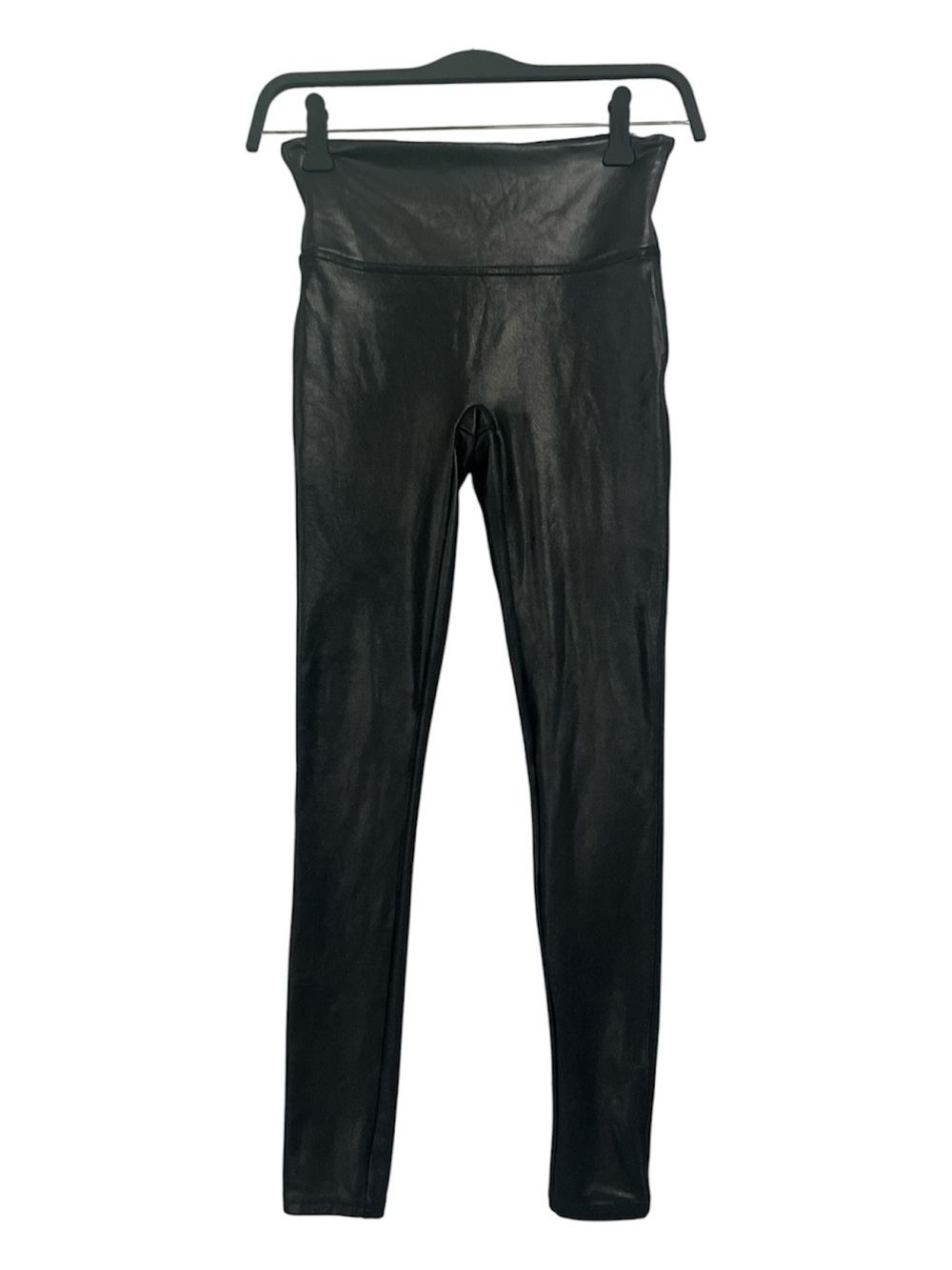 Spanx Leggings Women’s Small Black Faux Leather Stretch 2437